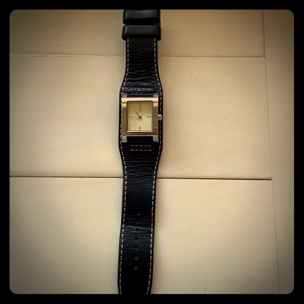 DKNY watch with leather band
